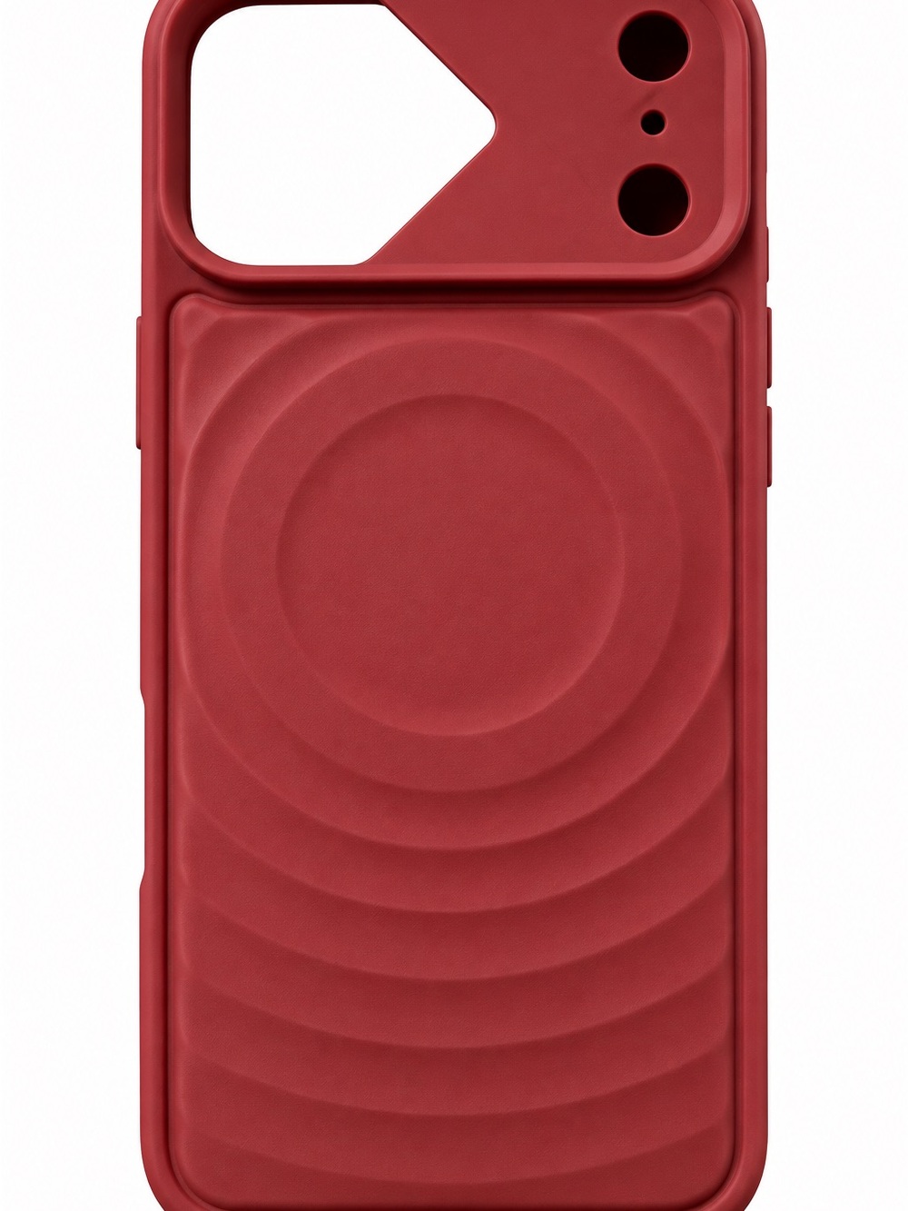 Red Phone Case with Textured Rings- for iphone 17 Pro Max & 18 Pro Max